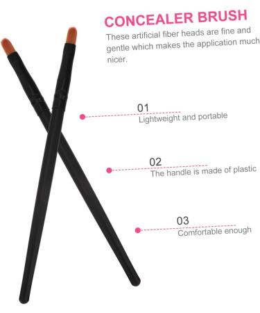 PLAFOPE 10pcs Nose Shadow Brush Cosmetics Brush Cosmetics Eye Brush Makeup Eyeshadow Black Artificial Fiber - Buy Online on GoSupps.com