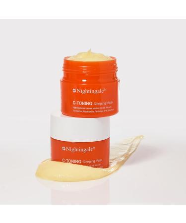Nightingale C Toning Sleeping Mask | Overnight Face Mask with Vitamin C Niacinamide AHA BHA PHA & Hyaluronic Acid | Brightening & Moisturizing Korean Skin Care - Buy Online on GoSupps.com