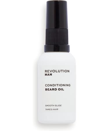 Revolution Man Conditioning Beard Oil Non-Greasy Formula Smoothing Soft & Silky Finish 30ml Translucent
