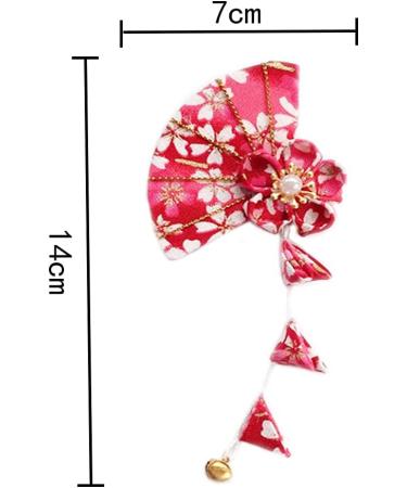 Cherry Blossoms Tassel Hairpin Japanese Style Headdress Kimono Hair Clip for Girls Woman Kimono Accessories perfect for Kimono performance Hanfu performance Cosplay - Buy Online on GoSupps.com