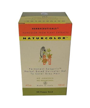Natural Hair Color - Herbal Based & Permanent - 2N Poppy Seed (4 Fluid Ounces)