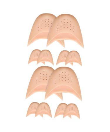 Mobestech 12 Pcs Toe Protector Pointe Shoes Silicone Heels Half Socks Metatarsal Pads for Women Silicone Feet Socking Stuffers Shoes Protector Toe Tips High Heel Silicone Gel Sebs
