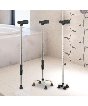 Medical Crutches Adjustable Elderly Cane with 4 Tube Foot Base Extra Stable Non-Slip Crutches Comfort Handle Crutches Independence L 4-leg Crutch - Buy Online on GoSupps.com
