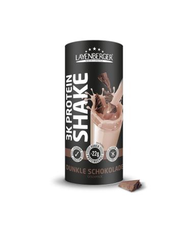 Layenberger 3k protein shake dark chocolate 74 % protein and only 4.7 % carbohydrates with only 2.5 g sugar (1 x 360 g) Dark chocolate 2023