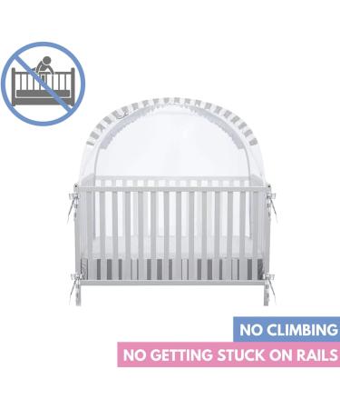 Baby Safety Pop up Crib Tent | Premium Crib Net to Keep Baby from Climbing Out | Upgraded Mesh Fabric | Protect Your Baby from Falls | Unisex Infant Crib Tent Net Gray - Buy Online on GoSupps.com