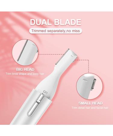 TOUCHBeauty Eyebrow Trimmer - 2 in 1 Painless Precision Face Shaver for Women | Ideal for Eyebrows Face Chin & Peach Fuzz - Buy Online on GoSupps.com