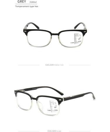 LBAYOHO Progressive Multifocus Reading Glasses - Blue Light Blocking 100% UV Protection No Line Multifocal Readers for Men & Women Grey 1.5X - Buy Online on GoSupps.com