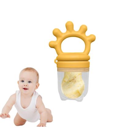 Freshy Toothed Pacifiers & Silicone Fruit Bite Toys | Safe Silicone Teething Solutions for Kids 9+ Months | Firulab Yellow - Buy Online on GoSupps.com