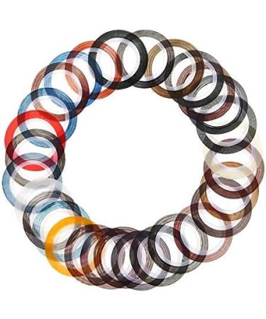 Tvoip 64 Rolls Nail Striping Tape Set | 32 Colors + 2 Tape Dispensers | Nail Art Decoration Stickers - Buy Online on GoSupps.com