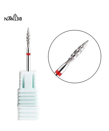NMKL38 Tornado Flame Diamond Nail Drill Bit 3/32 - Manicure Cutters Rotary Burr Drill Accessories - Buy Online on GoSupps.com