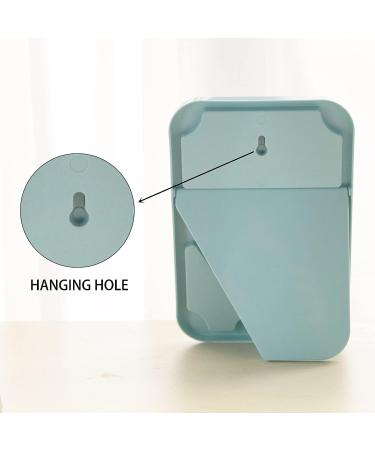 HGUEB 8 Inch Foldable Portable Princess Makeup Mirror - Green | Dual-Purpose Table Desk & Wall Hanging Square Mirror - Buy Online on GoSupps.com