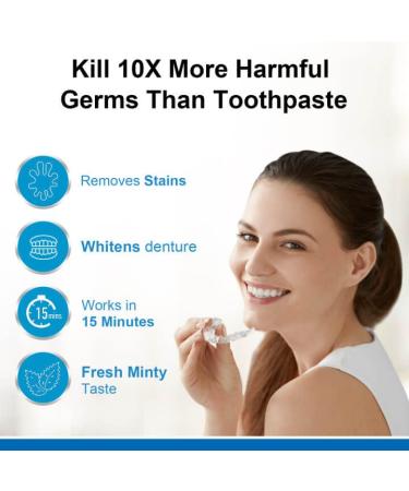 Mysmile Retainer Cleaner - 120 Tablets for Aligner, Invisalign, Mouth Guard, Night Guard - Removes Plaque, Odors, Stains - Dental Hygiene Solution (Pack of 1) - Buy Online on GoSupps.com