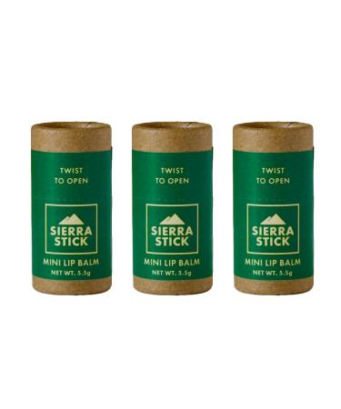 Mini Sierra Stick | Organic Lip Balm | Trail-Tested Skincare | Plastic-free | 5.5g | 3-pk