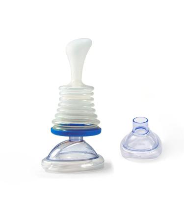 Lifebuoy Anti-Asphyxiation Device Asphyxiation First Aid Device with 3 Child and Adult Masks * 1 Air Compressor * 1 Child Mask * Adult Mask Blue