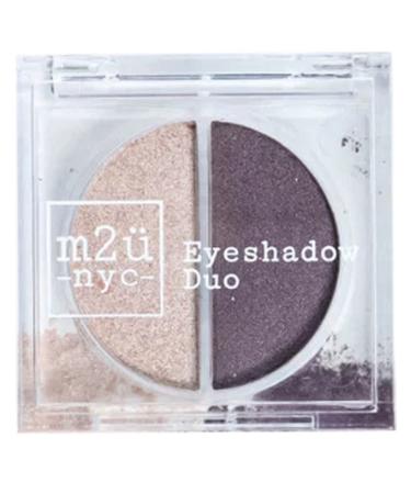 M2U NYC EyeShadow Duo Eye Shadow Set Multiple Shades/Colors Makeup Eyeshadow Palette 2 Colors Per Set (Crown Heights (Champagne | Purple))