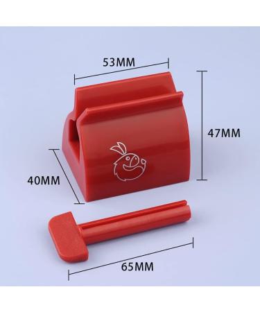 Tube Toothpaste Squeezer Rolling Tube Toothpaste Squeezer Rolling Squeezer Toothpaste Dispenser Manual Toothpaste Holder Toothpaste Dispenser For Bathroom Saves Toothpaste Creams & More For Kitchen B Red(1pcs)+white(1pcs) - Buy Online on GoSupps.com