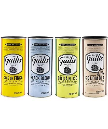 CAFES GUILIS DESDE 1928 AMANTES DEL CAFE Various Origins Natural Roast Ground Coffee - Pack 4 Cans 250g