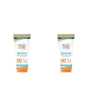 Garnier Ambre Solaire SPF 50+ Sensitive Advanced Sun Cream For Sensitive Skin Water Resistant & Non-Greasy Sunscreen SPF 50 UVA & UVB Protection Approved by Cruelty Free International 175ml 175 ml (Pack of 2)
