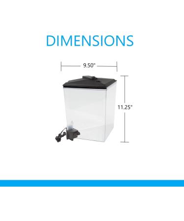 Koller Products AquaView 2.5-Gallon Fish Tank with Power Filter and LED Lighting - 7 Color Selections - Buy Online on GoSupps.com