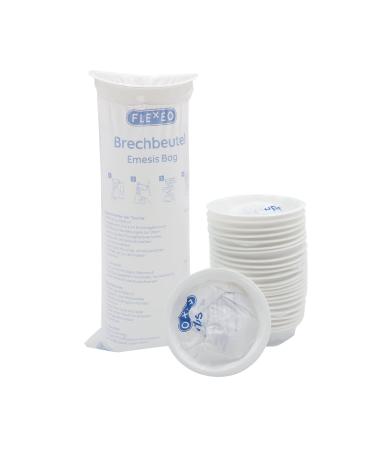 Flexeo spitting bags (25 pieces) |Break bag with 1500 ml capacity |Brecht bags with ring |Spitting bags for children and adults in nausea and vomiting for the car vomiting bags of banging bags 25 pieces