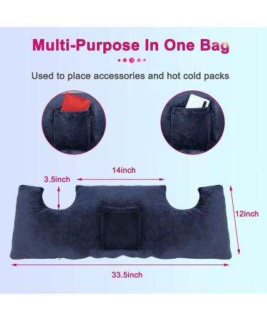 Hysterectomy Pillow for Post Surgery Recovery - C Section, Mastectomy, Tummy Tuck - Seatbelt Pillow with Pocket for Abdominal Support - Buy Online on GoSupps.com