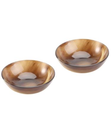 minkissy 2pcs Shaving Foam Bowl Shaving Bowl Shaving Soap Bowl Shaving Mug Products Natural 7.5X7.5cmx2pcs As Picturedx2pcs
