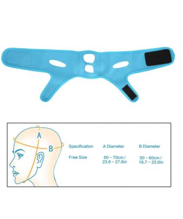 Face Lifting Slimming Belt for Women | Double Chin Reducer & V-Line Cheek Lift | Anti-Fold Skin Tightening Mask (Blue) - Buy Online on GoSupps.com