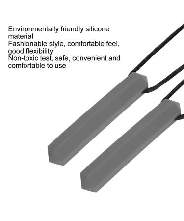 Buy 2 Pieces Baby Bite Ring Toy - Sensory Chew Necklace Food-Grade Silicone High-Temperature Resistant Perfect for Boys & Girls (Gray) - Safe Teething Solution - Buy Online on GoSupps.com