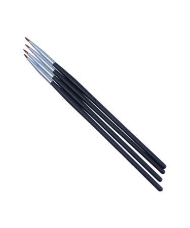 Baluue 4pcs Fine Eyeliner Brush Make up for Face Eyebrow Liner Brush Eye Tool Brush Black Fiber