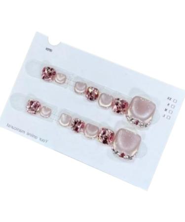 Toenails Glitter - Glitter Toenails | Sparkling Cat's Eye Glossy Fake Toe Nails Fake Toe Nails for Summer for Women Girls - Buy Online on GoSupps.com