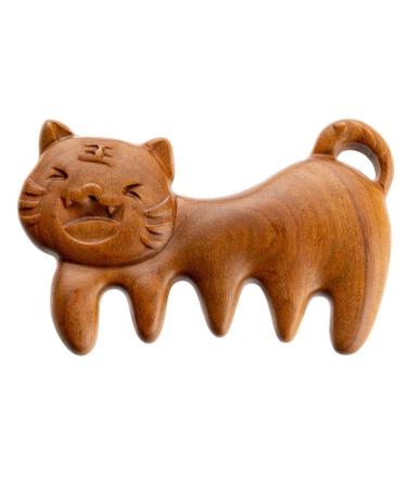 Tiger sandalwood massage kamm gua Sha comb five-finger wide tooth comb for head scalp body massage natural sandalwood massage acupressure tools gift for women men