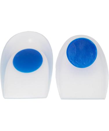 McKesson Silicone Gel Heel Cups - U-Shaped Supportive Blue & Transparent - Small/Medium (1 Count) - Buy Online on GoSupps.com