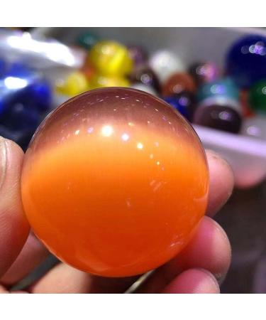 Rare Natural deep Yellow cat Eye Crystal Ball Beautiful Full of Texture (Size : 40mm) - Buy Online on GoSupps.com