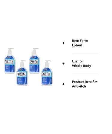 Sarna Anti-Itch Lotion Original 7.5 oz (Pack of 4) - Soothing Relief for Itchy Skin - Buy Online on GoSupps.com