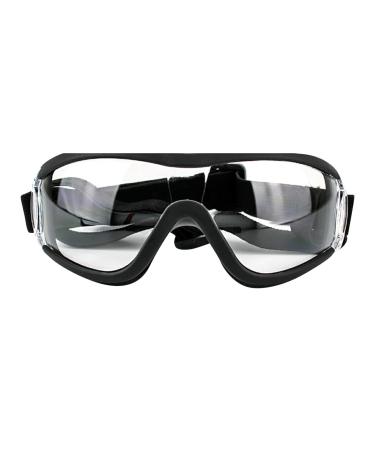 Pug Collar Dog Goggles Dog Sunglasses Snowproof Windproof Dog Glasses Pet Goggles For Travel Skiing Anti Fog Dog Snow Goggles Dog Eye Goggles With Adjustable Baby Dog (Clear One Size) One Size Clear