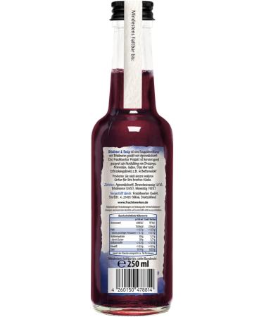 Fruchtwerker Fruit worker blueberries & vinegar with real fruit juice 250ml glass bottle - Buy Online on GoSupps.com