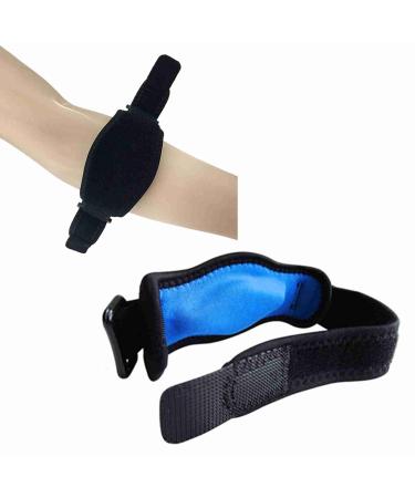 Comfortable Blue Tennis Elbow Strap - Breathable Elbow Support for Fitness Training | EVA Material for Men & Women - Buy Online on GoSupps.com