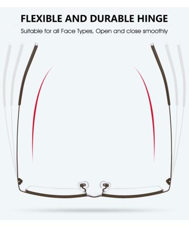 Vevesmundo Self-Tinting Blue Light Filter Glasses | Photochromic Sun Reading Glasses for Men | Gray Half-Frame 1.0 Lens - UV Protection & Short-Sightedness Solution - Buy Online on GoSupps.com