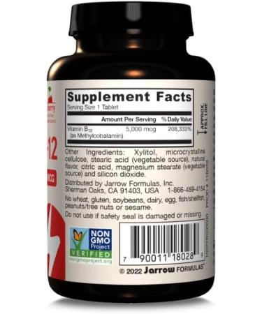 Durham NC 27701 Jarrows Methyl B 12 5000 MCG Gluten Free Cherry Flavor 90 Chewable Tablets - Buy Online on GoSupps.com