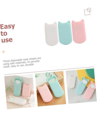 Angoily 3 Boxes Soap Flakes Portable Soap Sheets Travel Soap Sheets Mini Soap Hand-washing Soap Slices Foam Travel Soap Slices Hand Washing Soap Slices Clean Hand Travel Size Abs - Buy Online on GoSupps.com