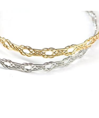 Chicmo Gold & Silver Fashion Metal Headband Set for Women/Girls - 2 PCS Chain Wrap Hairband - Buy Online on GoSupps.com