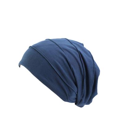 Lurrose Cotton Soft Night Hat Comfy Sleep Cap Slouchy Sleeping Hat Baggy Night Bonnet for Curly Hair for Women Girls ()