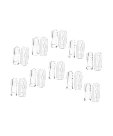 Beaupretty 10 sets fingerbrush baby toothbrush baby toothbrush silicone baby massage toothbrush travel toothbrush baby fingers toothbrush milk teeth clean pet travel 1 piece (1 Pack) transparent