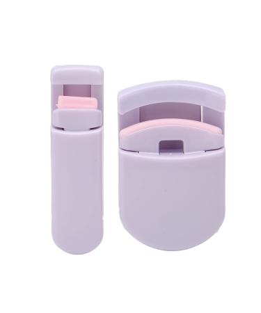 2-part sweet eyelash set portable wide angle durable partially professional eyelash lifting mini travel curlers curling tool to produce delicate eyelashes (violet)