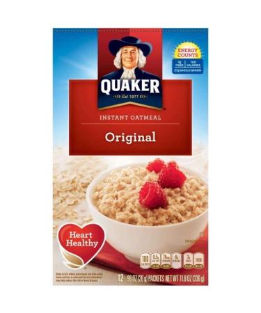 Quaker Oats Instant Oatmeal - Original - Packet - 11.80 Oz - 12 / Box (Pack of 2) - Buy Online on GoSupps.com