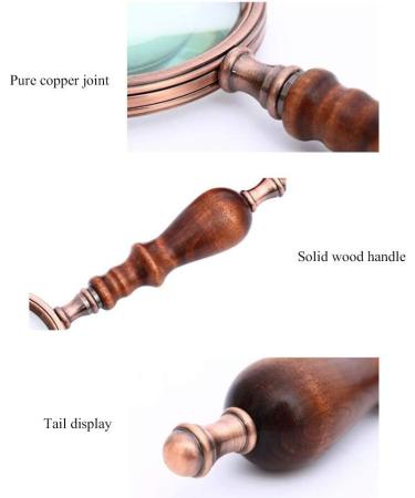 Magnifier 10X Handheld Magnifying Glass Antique Free Lens for Reading Senior Low Vision Books Map Inspection Handcraft Hobby 225 * 88 * 30mm Good Times - Buy Online on GoSupps.com