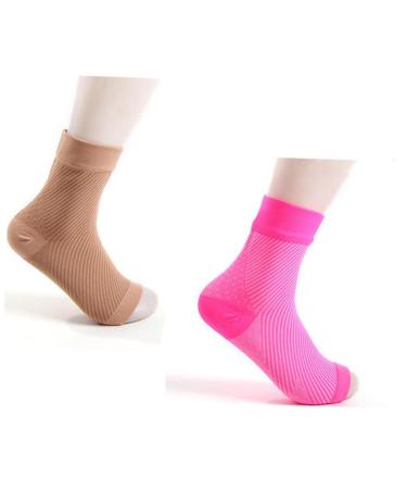 FRCOLOR Ankle Support Socks - 2 Pairs Compression & Plantar Socks for Sports | International Shipping - Buy Online on GoSupps.com