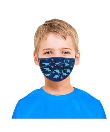 Yliquor 1PC Printed Cotton Facial Covering Washable Face Protection Breathable Cute Cartoon Face Bandanas Anti-Haze Dustproof for Kids (1 PC O)