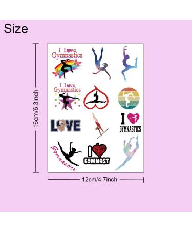240Pcs Gymnastics Party Favor Temporary Tattoos Stickers | 20 Sheets Gymnastics Birthday Decorations - Buy Online on GoSupps.com