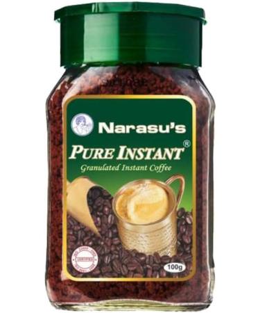 Narasu Pure Instant Coffee | 100G | Coffee Powder | Classic Coffee |Dark Instant Coffee Powder |Black Roast Rich | Aromatic Filter Coffee | Indian Origin (Pack of 2)